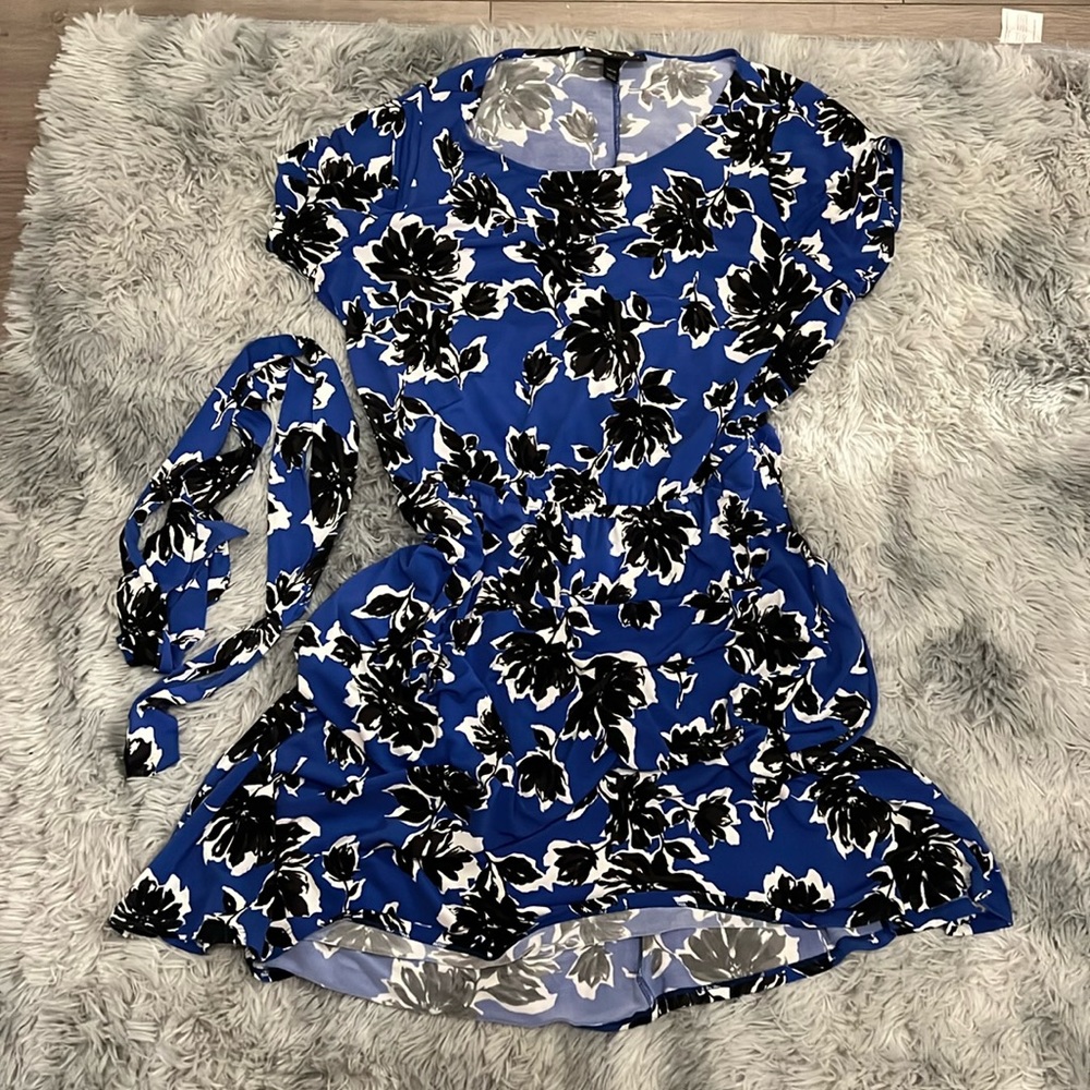 Lane Bryant blue floral dress